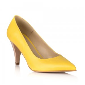 Pantofi piele naturala Olimpia Galben - sau Orice Culoare Pantofi piele naturala Olimpia Galben - sau Orice Culoare